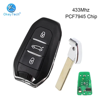 OkeyTech 3 Buttons 433Mhz 7945 Chip Smart Card Key Remote Control HU83 Blade With Emergency Blade for Peugeot 308 508 Citroen C4
OkeyTech 3 Buttons 433Mhz 7945 Chip Smart Card Key Remote Control HU83 Blade With Emergency Blade for Peugeot 308 508 Citroen C4