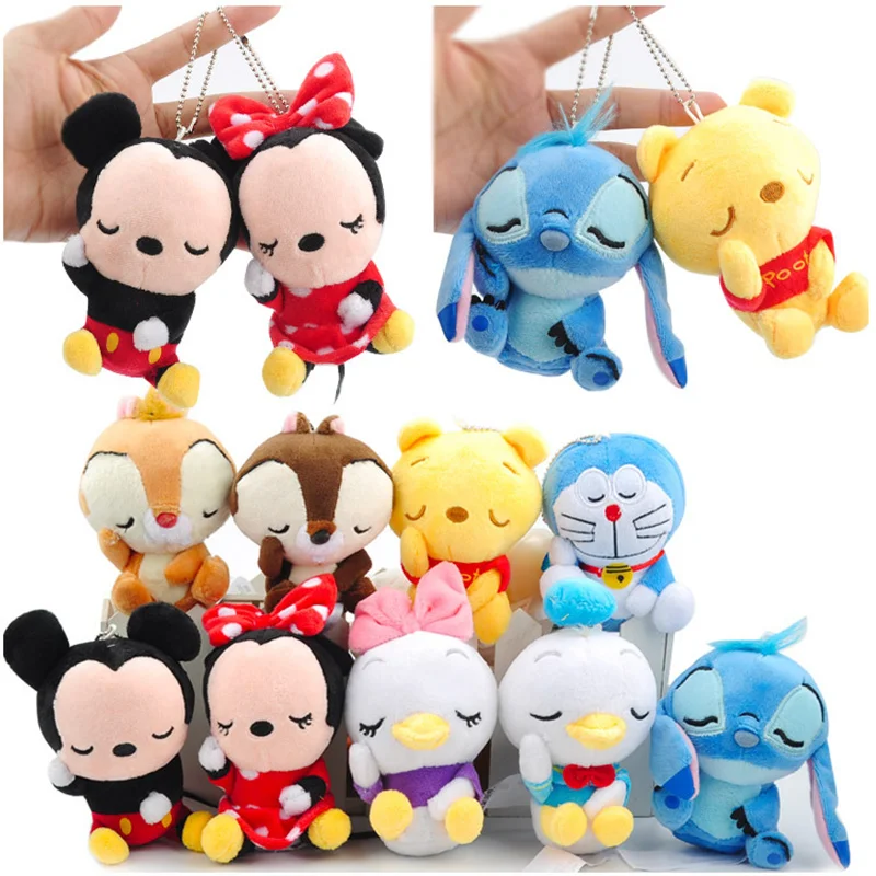 Disney 12cm Mickey Minnie Mouse Plush Toys Doll Winnie Bear Squirrel Bag Ornament Keychain Chip Dale Pendant Toys for children
Disney 12cm Mickey Minnie Mouse Plush Toys Doll Winnie Bear Squirrel Bag Ornament Keychain Chip Dale Pendant Toys for children