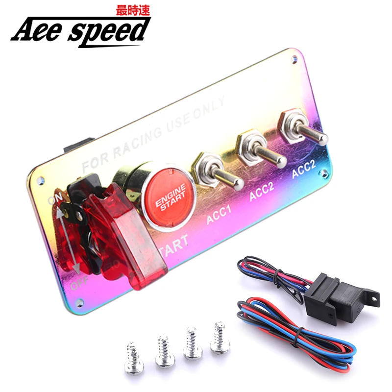 12V Car Ignition Switch Engine Start Push Button 3 Toggle Racing Panel Neo Chrome for Universal Race Car
12V Car Ignition Switch Engine Start Push Button 3 Toggle Racing Panel Neo Chrome for Universal Race Car