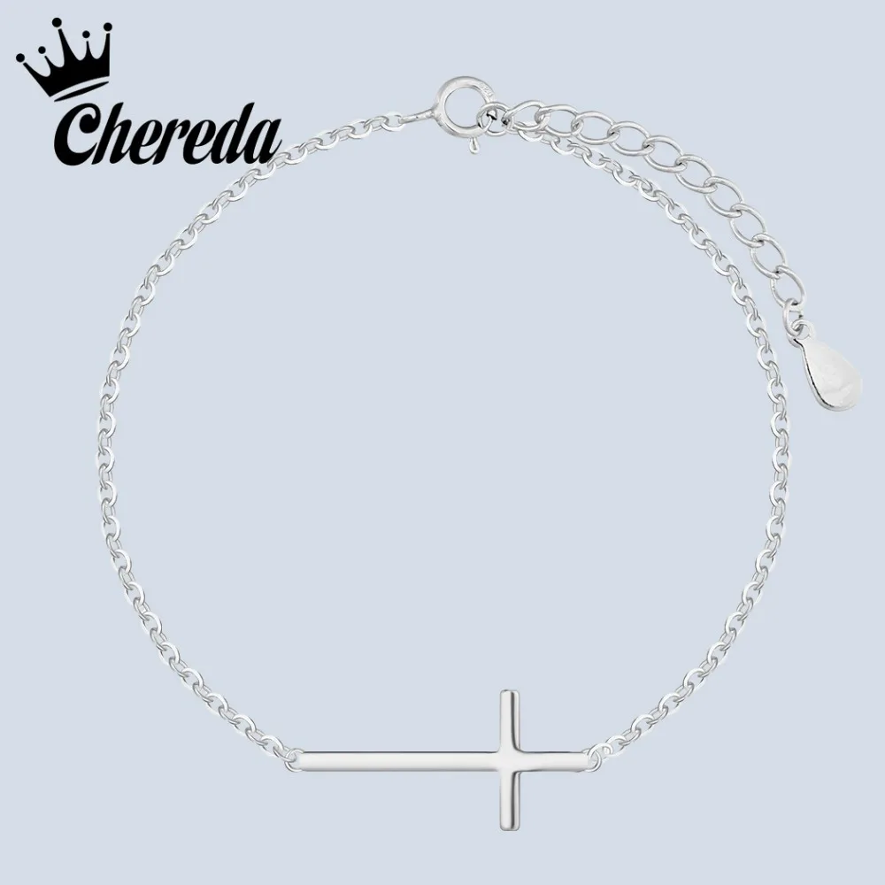 Chereda Jewelry For Women Horizontal Sideways Cross Bracelets Silver Charm Keepsake Girl Baby Student Bracelet Accessories
Chereda Jewelry For Women Horizontal Sideways Cross Bracelets Silver Charm Keepsake Girl Baby Student Bracelet Accessories