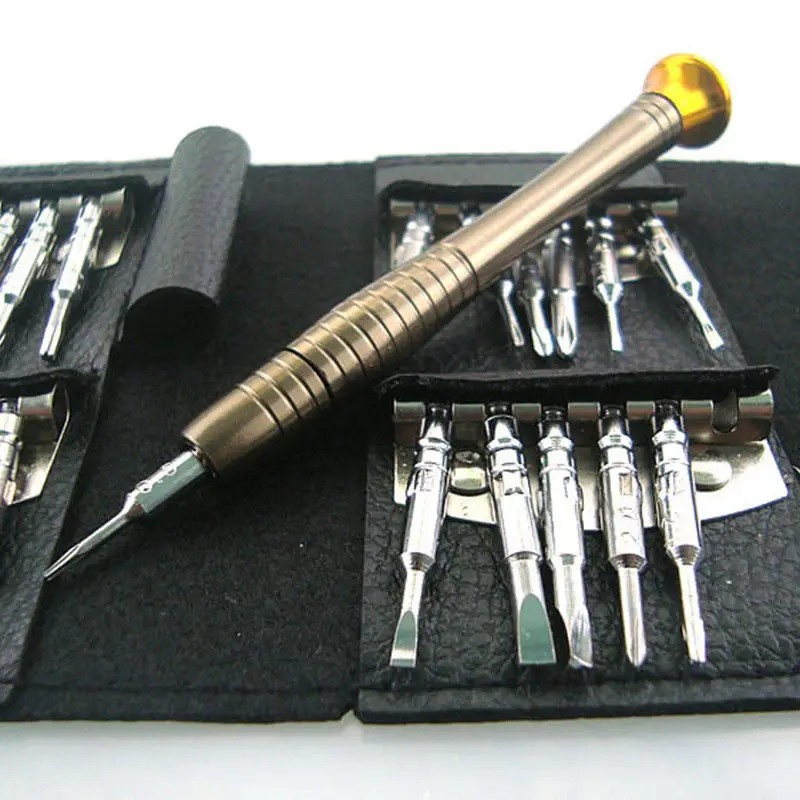 25 in 1 Combination Screw Mobile Phone Glasses Repair Disassemble Tool Set PU Wallet Pocket Repair Tools Electronics Screwdriver
25 in 1 Combination Screw Mobile Phone Glasses Repair Disassemble Tool Set PU Wallet Pocket Repair Tools Electronics Screwdriver