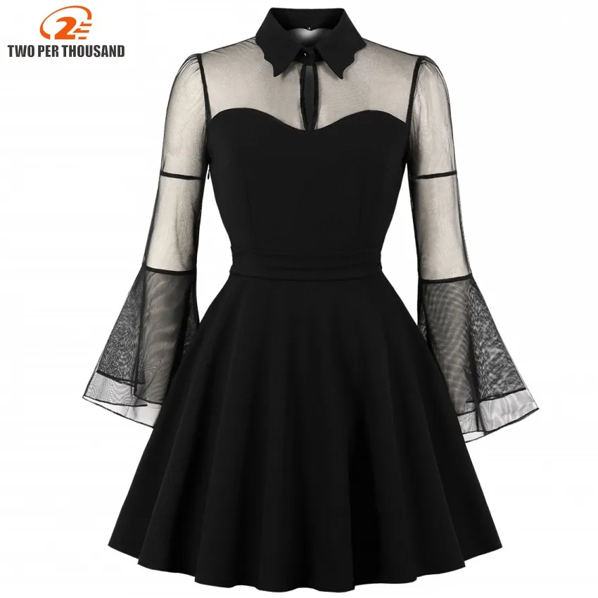 S-4XL Plus Size Women Gothic Sexy Mini Dress Autumn Black Mesh Patchwork See-Through Flare Sleeve Draped Elegant Party Dress
S-4XL Plus Size Women Gothic Sexy Mini Dress Autumn Black Mesh Patchwork See-Through Flare Sleeve Draped Elegant Party Dress