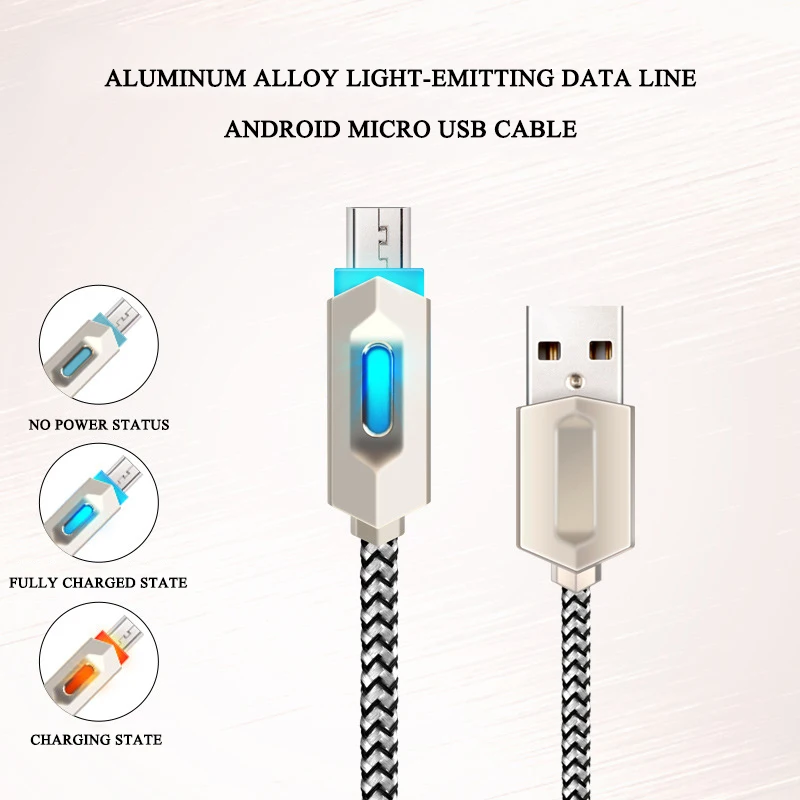 NEW Micro phone USB Cable Smart change Light Data Sync Fast Charger Cable Micro 2A usb Charging Smart Cables for Android Mobile
NEW Micro phone USB Cable Smart change Light Data Sync Fast Charger Cable Micro 2A usb Charging Smart Cables for Android Mobile