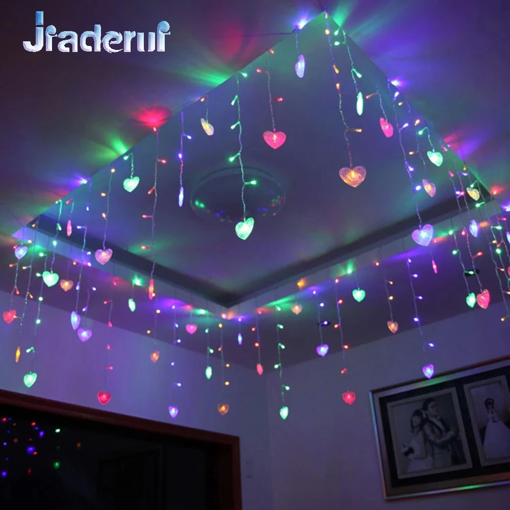 Jiaderui Colorful LED String Festival Holiday Curtain Wedding Decor Garlands Lights 4m Heart Shaped 100 SMD AC110V/220V EU/US
Jiaderui Colorful LED String Festival Holiday Curtain Wedding Decor Garlands Lights 4m Heart Shaped 100 SMD AC110V/220V EU/US