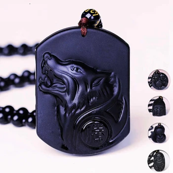Natural Black Obsidian Carved Buddha Happy Amulet Pendant Necklace For Women Men Wolf Head Fox Baby Jewelry Jade Chinese Charm
Natural Black Obsidian Carved Buddha Happy Amulet Pendant Necklace For Women Men Wolf Head Fox Baby Jewelry Jade Chinese Charm