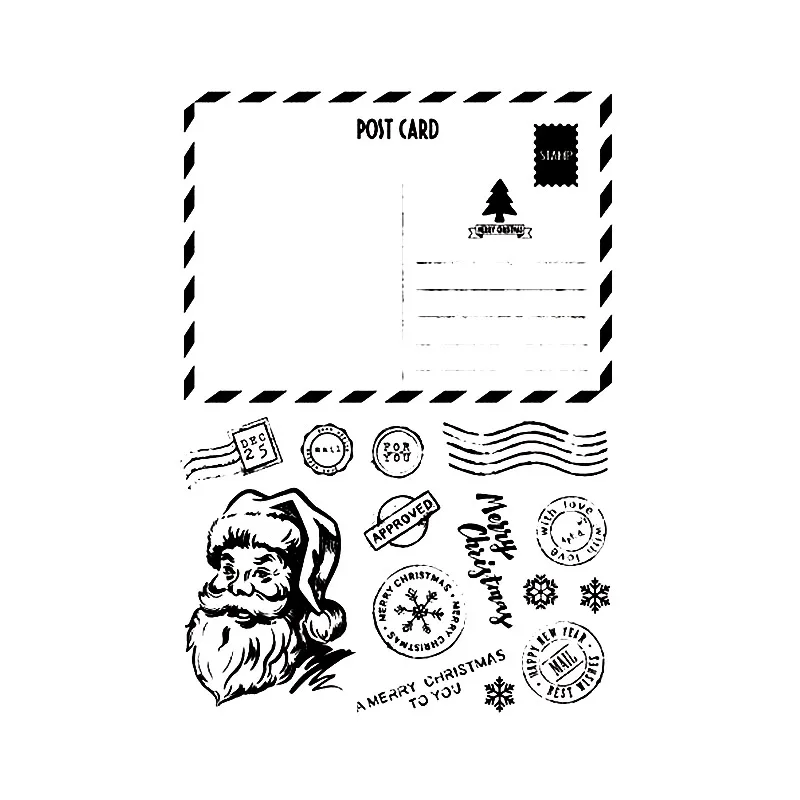 Santa Claus Post Card Transparent Rubber Stamps Silicone Seals for Scrapbooking DIY Photo Album Embossing Folder Paper Template
Santa Claus Post Card Transparent Rubber Stamps Silicone Seals for Scrapbooking DIY Photo Album Embossing Folder Paper Template