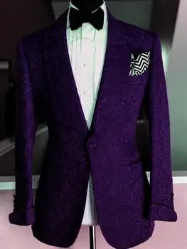 2019 New Design Custom Made Groom Tuxedo Dark Purple Floral Printed Men Suit Set For Wedding Prom Best Man Suits With Pants
2019 New Design Custom Made Groom Tuxedo Dark Purple Floral Printed Men Suit Set For Wedding Prom Best Man Suits With Pants
