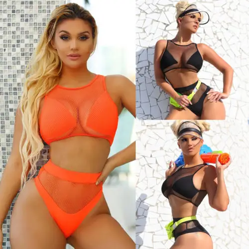 2018 Women Mesh Push-up Bikini Set Mesh Sheer Spliced High Waist Beach Swimsuit Bathing Suit Swimwear Beachwear
2018 Women Mesh Push-up Bikini Set Mesh Sheer Spliced High Waist Beach Swimsuit Bathing Suit Swimwear Beachwear