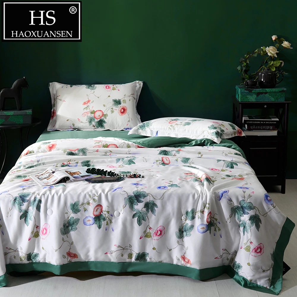 Luxury Morning Glory Print Thin Quilt Lyocell Tencel 650 Thread Count Fabric Summer Comforter Adult Bed Cover Queen King Size
Luxury Morning Glory Print Thin Quilt Lyocell Tencel 650 Thread Count Fabric Summer Comforter Adult Bed Cover Queen King Size