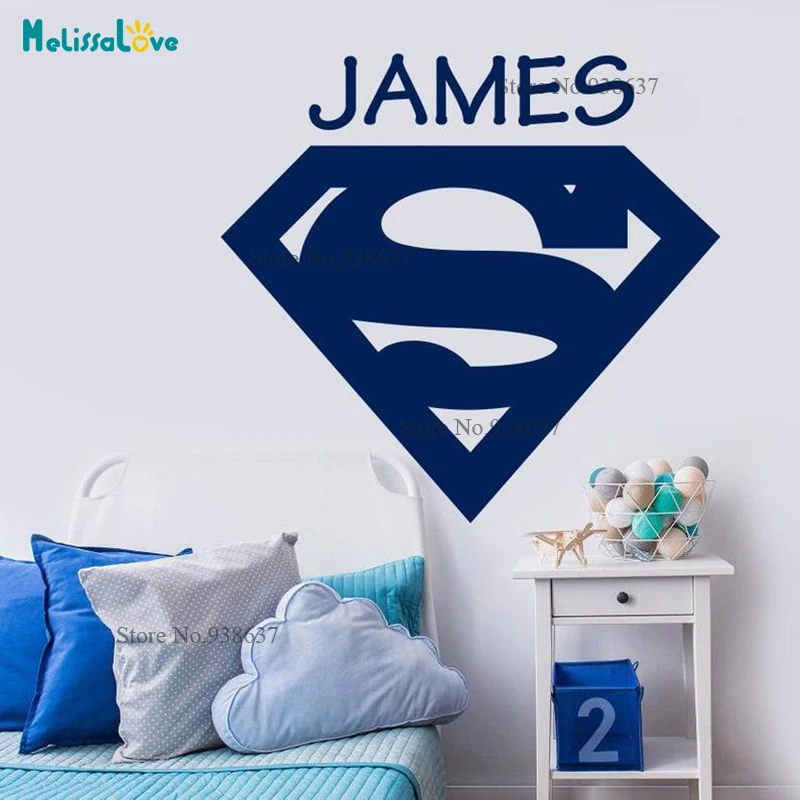 Superman Superhero Boy Room Decal Teen Boys Decor Custom Name Personalized Wall Sticker Home Decoration Vinyl Wallpaper BA062
Superman Superhero Boy Room Decal Teen Boys Decor Custom Name Personalized Wall Sticker Home Decoration Vinyl Wallpaper BA062