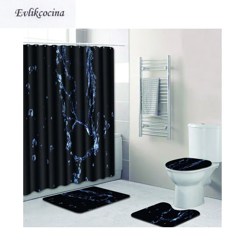 Free Shipping 4pcs Water Drops Banyo Bathroom Carpet Black Toilet Bath Mats Set Non Slip Pad Tapis Salle De Bain Alfombra Bano
Free Shipping 4pcs Water Drops Banyo Bathroom Carpet Black Toilet Bath Mats Set Non Slip Pad Tapis Salle De Bain Alfombra Bano