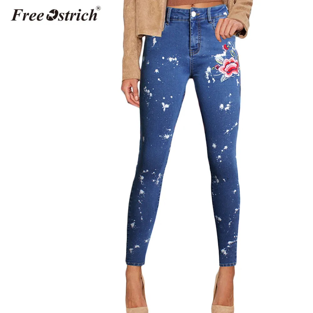 Free Ostrich Embroidery Flower Women Stretchy Denim Pants 2019 Plus Size Floral Dirty Jeans With Trousers For Woman Skinny Jeans
Free Ostrich Embroidery Flower Women Stretchy Denim Pants 2019 Plus Size Floral Dirty Jeans With Trousers For Woman Skinny Jeans