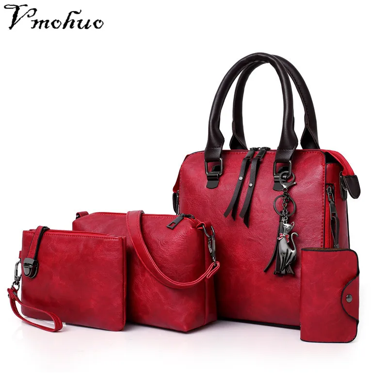 VMOHUO Retro Women Handbags Set High Quality 4PCS/Set Women Bags Women PU Leather Shoulder Messenger Bags Sweet Tote Bag Bolsa
VMOHUO Retro Women Handbags Set High Quality 4PCS/Set Women Bags Women PU Leather Shoulder Messenger Bags Sweet Tote Bag Bolsa