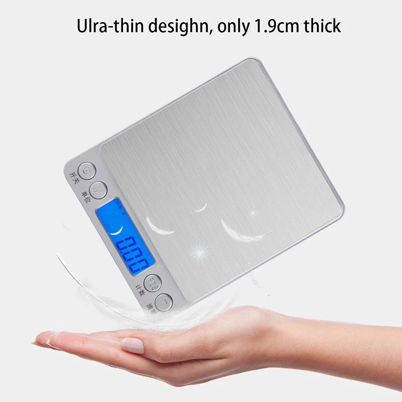 Digital Kitchen Scale Mini Pocket Stainless Steel Precision Jewelry Electronic Balance Weight Gold Grams USB charging500g/0.01g
Digital Kitchen Scale Mini Pocket Stainless Steel Precision Jewelry Electronic Balance Weight Gold Grams USB charging500g/0.01g