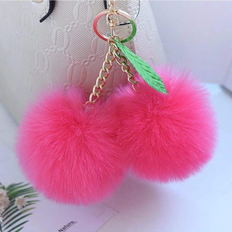 Original New Cute Faux Rabbit Fur Ball Pompom Cherry Keychain Fluffy Pompon Key Chain Pom Pom Toy Keyring Bag Charms Car Trinket
Original New Cute Faux Rabbit Fur Ball Pompom Cherry Keychain Fluffy Pompon Key Chain Pom Pom Toy Keyring Bag Charms Car Trinket