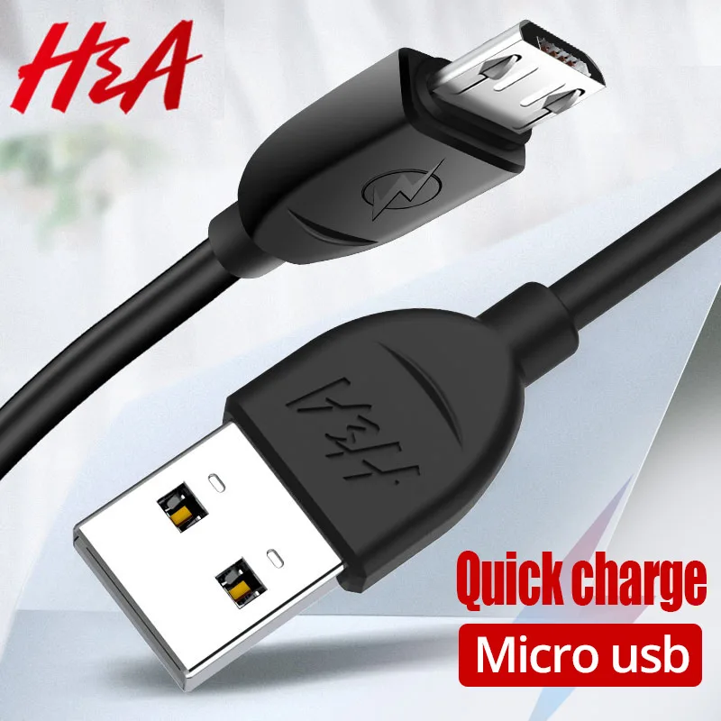 H&A Micro USB Cable 5V 2.0A Max Fast Data Sync Charging Cable For Samsung Huawei Xiaomi LG Andriod Microusb Mobile Phone Cables
H&A Micro USB Cable 5V 2.0A Max Fast Data Sync Charging Cable For Samsung Huawei Xiaomi LG Andriod Microusb Mobile Phone Cables