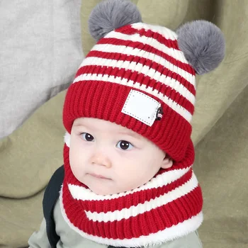 New Baby Kid Winter Knitted Beanie Cap Scarf Set Children Fluffy Pompom Ball Hat 
New Baby Kid Winter Knitted Beanie Cap Scarf Set Children Fluffy Pompom Ball Hat
