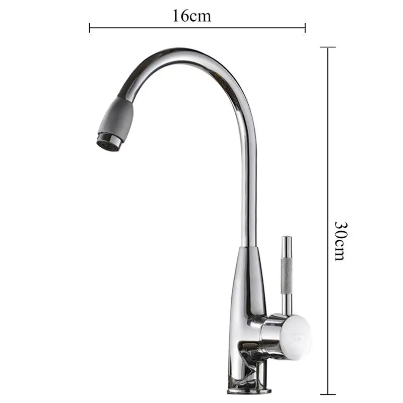 Mayitr Stainless Steel Hot Cold Water Tap 360 Degree Swivel Faucet Kitchen Bathroom Mixer Faucet Tap For Household Hardware