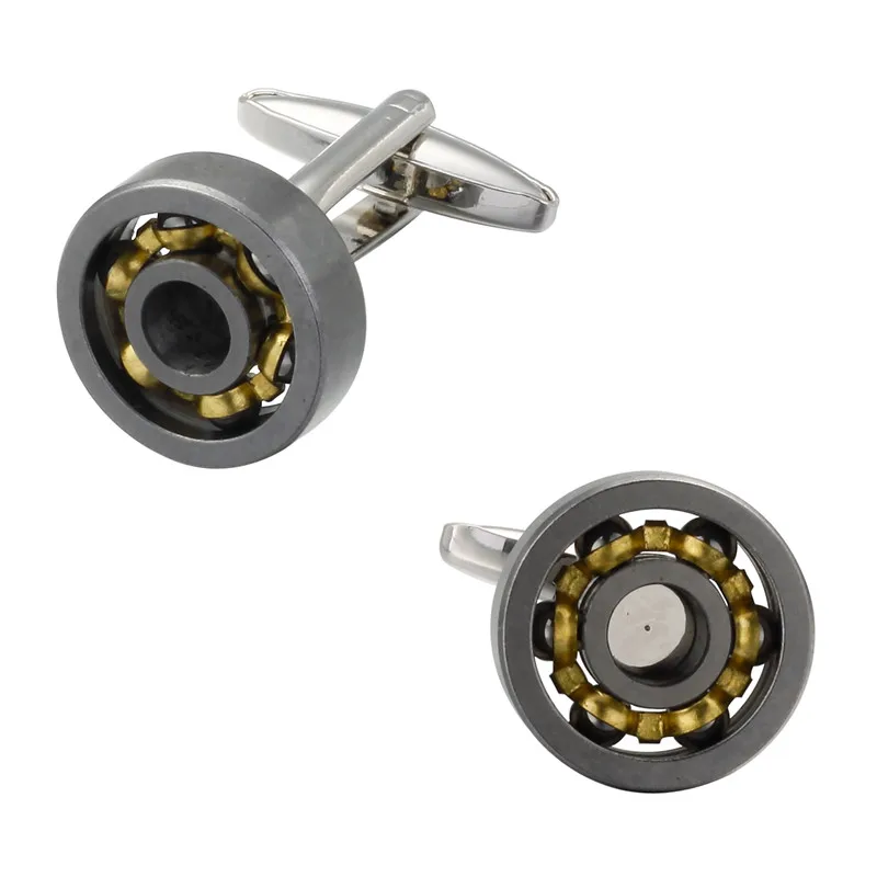 A pair of high quality gold bearing pulley design engineer Cufflinks men French shirt cuff Cufflinks
A pair of high quality gold bearing pulley design engineer Cufflinks men French shirt cuff Cufflinks