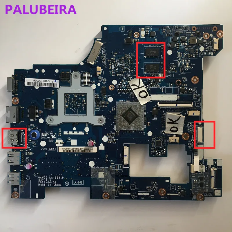 PALUBEIRA PALUBEIRA For Lenovo G585 LA-8681P Laptop motherboard Best Quality With with video card chip 100% Tested Fast Ship
PALUBEIRA PALUBEIRA For Lenovo G585 LA-8681P Laptop motherboard Best Quality With with video card chip 100% Tested Fast Ship