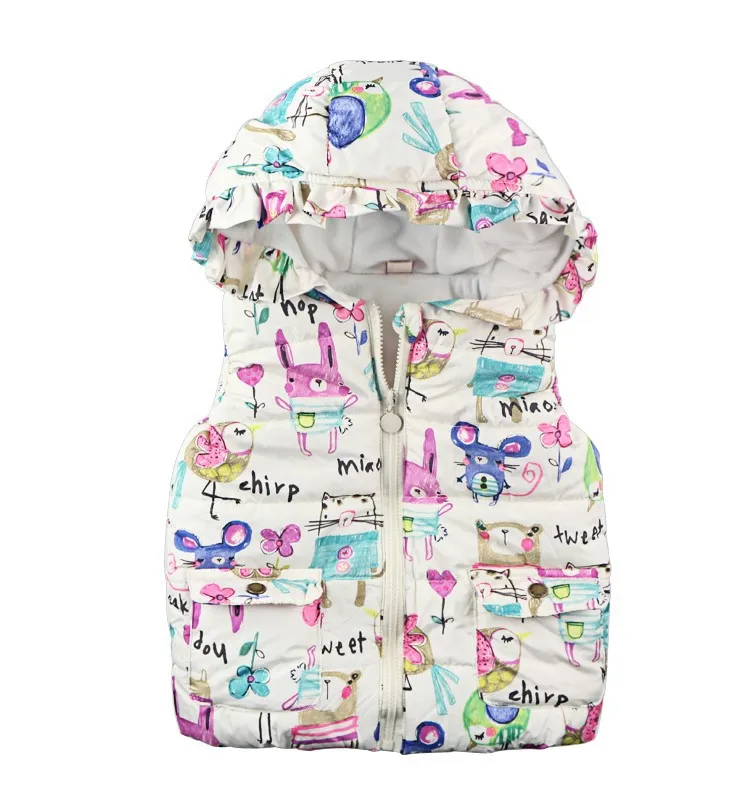 Girls Fashion Print Vest Down Cotton Decorative Border Kids Warm Waistcoat Winter Spring Outwear 85-135cm Children G144
Girls Fashion Print Vest Down Cotton Decorative Border Kids Warm Waistcoat Winter Spring Outwear 85-135cm Children G144