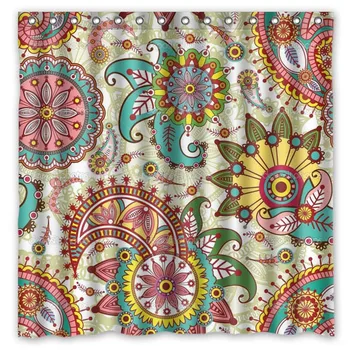 Eco-friendly Mildewproof Bathtub Shower Curtain With 12 Hooks 71*71 inch Custom Paisley Waterproof Bath Curtain
Eco-friendly Mildewproof Bathtub Shower Curtain With 12 Hooks 71*71 inch Custom Paisley Waterproof Bath Curtain
