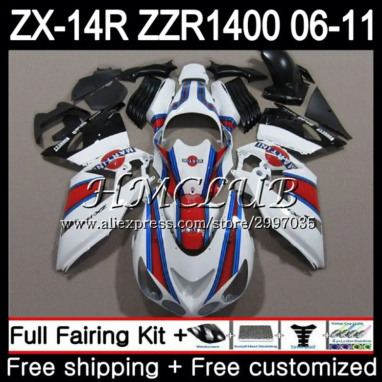 Kit For KAWASAKI NINJA ZX 14R 2006 2007 2008 2009 2010 2011 68HC.18 ZX-14R ZZR1400 ZX14R 06 07 08 09 10 11 stock white Fairing
Kit For KAWASAKI NINJA ZX 14R 2006 2007 2008 2009 2010 2011 68HC.18 ZX-14R ZZR1400 ZX14R 06 07 08 09 10 11 stock white Fairing