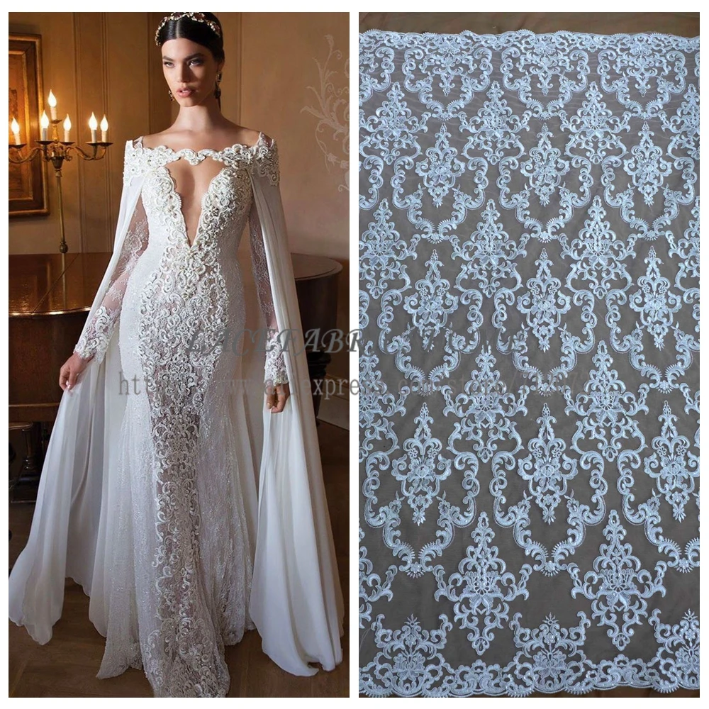 New hight quality off white robin sequins embroidered wedding dress lace fabric by the yard 47 inches width 1 yard
New hight quality off white robin sequins embroidered wedding dress lace fabric by the yard 47 inches width 1 yard