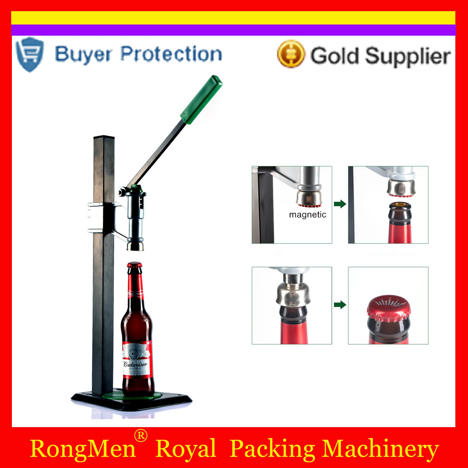 Beer Bottle Capping Machine Manual Beer Lid Sealing Capper Beer Capper Soft Drink Capping Machine Soda Water Caper Home Use
Beer Bottle Capping Machine Manual Beer Lid Sealing Capper Beer Capper Soft Drink Capping Machine Soda Water Caper Home Use