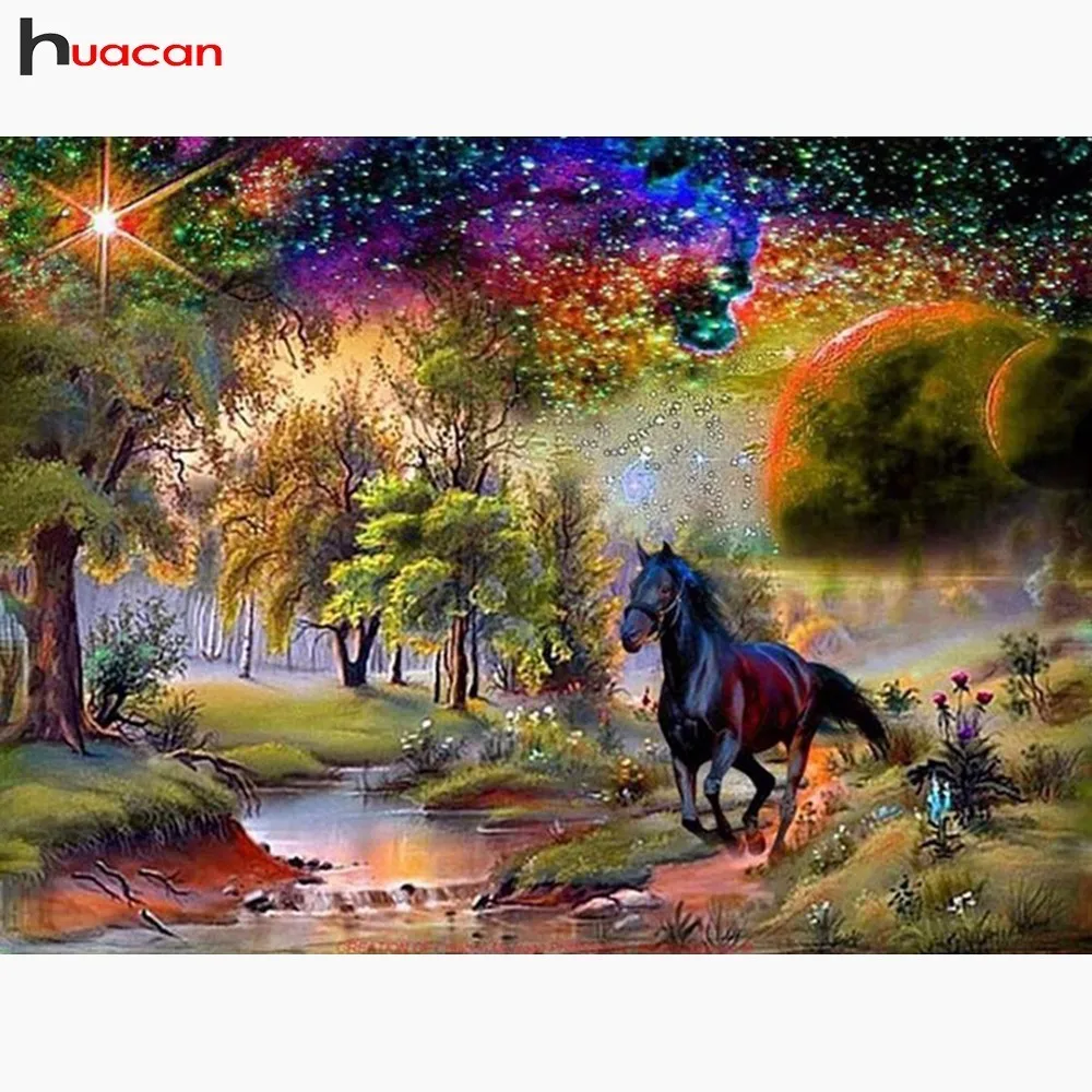 HUACAN Diamond Mosaic Landscape 5D DIY Diamond Embroidery Animals Full Square Drill Horse Picture Of Rhinestone Home Decoration
HUACAN Diamond Mosaic Landscape 5D DIY Diamond Embroidery Animals Full Square Drill Horse Picture Of Rhinestone Home Decoration