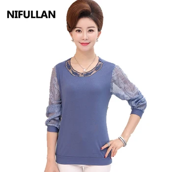 NIFULLAN New Fashion Middle Age Women Spring Autumn Chiffon Long Sleeve T-Shirt Plus Size Mother Clothing Female Top Pullover
NIFULLAN New Fashion Middle Age Women Spring Autumn Chiffon Long Sleeve T-Shirt Plus Size Mother Clothing Female Top Pullover