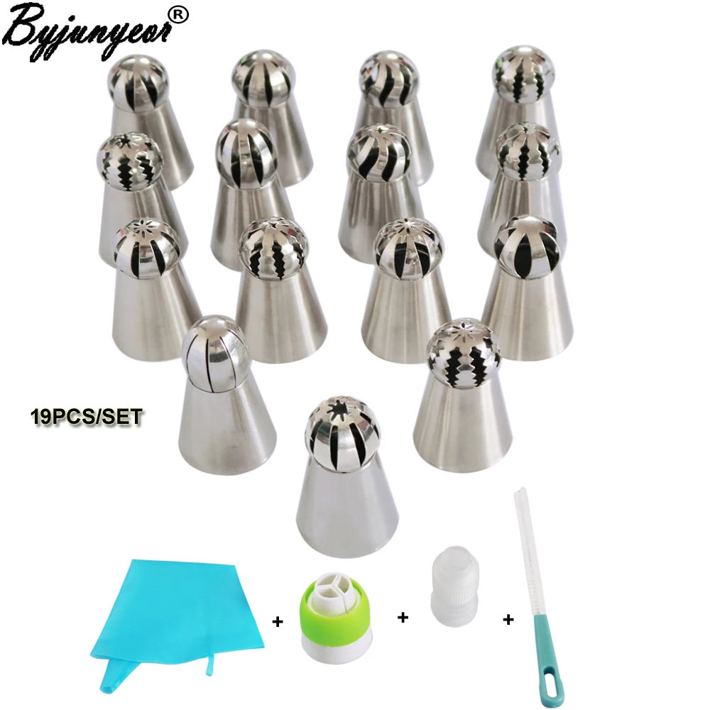 19pcs Spherical Ball Stainless Steel Pastry Nozzle Icing Piping Tip Cake Flowers Making Tool DIY Decorating Pastry Tool CS024
19pcs Spherical Ball Stainless Steel Pastry Nozzle Icing Piping Tip Cake Flowers Making Tool DIY Decorating Pastry Tool CS024