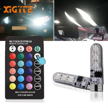 T10 W5W LED Car styling Lights LED Bulbs RGB With Remote Control 194 168 501 Strobe Led Lamp Reading Lights White Red Amber 12V
T10 W5W LED Car styling Lights LED Bulbs RGB With Remote Control 194 168 501 Strobe Led Lamp Reading Lights White Red Amber 12V