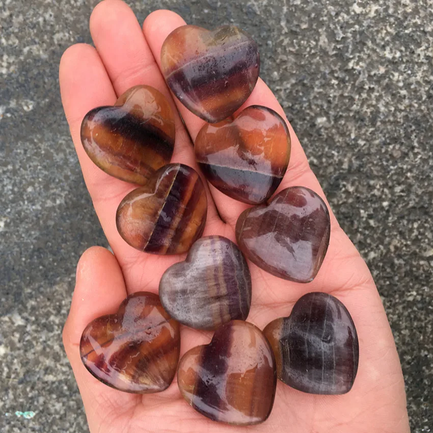 10pcs high quality polished fluorite heart natural stones and minerals healing crystals gemstones for making jewelry
10pcs high quality polished fluorite heart natural stones and minerals healing crystals gemstones for making jewelry