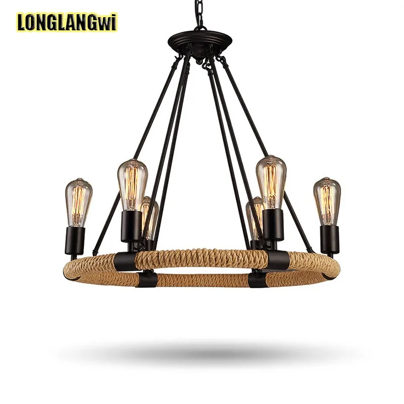 Retro E27 LED Pendant Lamp Iron Hemp Rope Knitted Indoor Lighting Shop Restaurant Bar Living Room Lamp Vintage Pendant Lights
Retro E27 LED Pendant Lamp Iron Hemp Rope Knitted Indoor Lighting Shop Restaurant Bar Living Room Lamp Vintage Pendant Lights