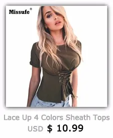 Lace Up 4 Colors Sheath Tops