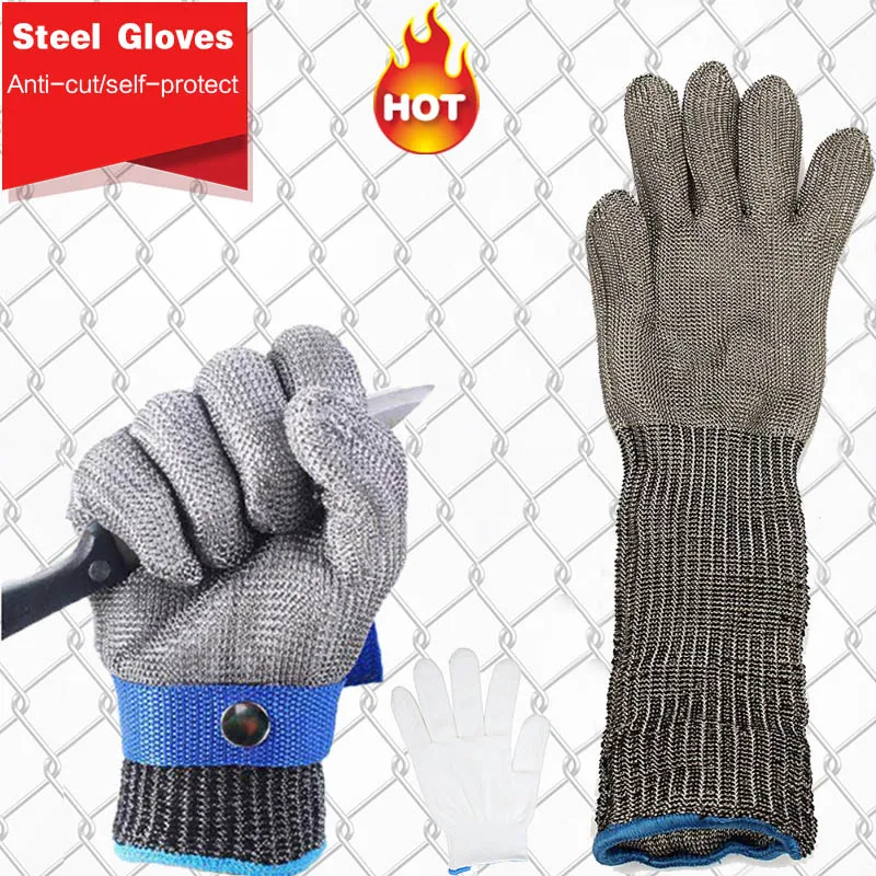 Brand High Quality Safety Gloves Stainless Steel Wire Braided Cut Proof Protect Metal Mesh Working Gloves Men Level 5 Protection
Brand High Quality Safety Gloves Stainless Steel Wire Braided Cut Proof Protect Metal Mesh Working Gloves Men Level 5 Protection