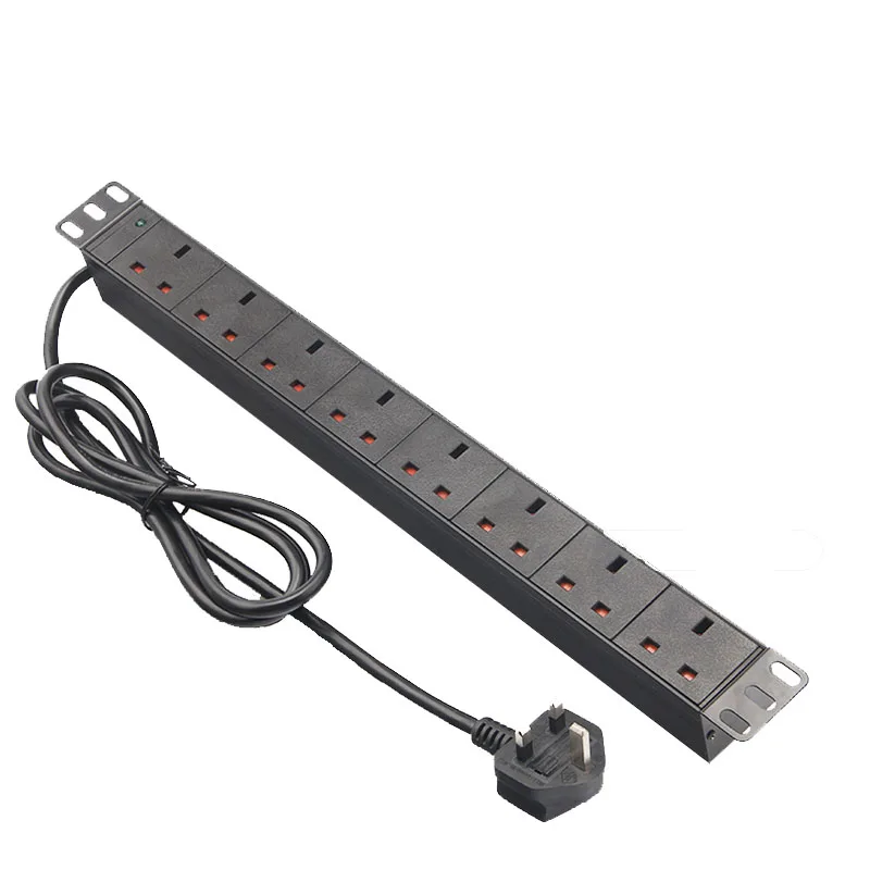 PDU Sockt 8 AC Outlets UK Plug 13A 250V Power Charge Socket with 1.8m Extension Cable Wall Socket Mains Lead Plug Strip Adapter
PDU Sockt 8 AC Outlets UK Plug 13A 250V Power Charge Socket with 1.8m Extension Cable Wall Socket Mains Lead Plug Strip Adapter