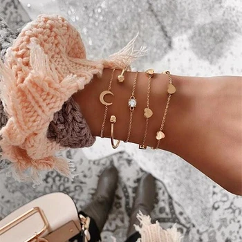 Mavis Hare Rose Gold Moon Bracelet Ball Cuff bangle crystal rhinestone Bracelet & the Love Chain Double Layer Bracelet Set
Mavis Hare Rose Gold Moon Bracelet Ball Cuff bangle crystal rhinestone Bracelet & the Love Chain Double Layer Bracelet Set