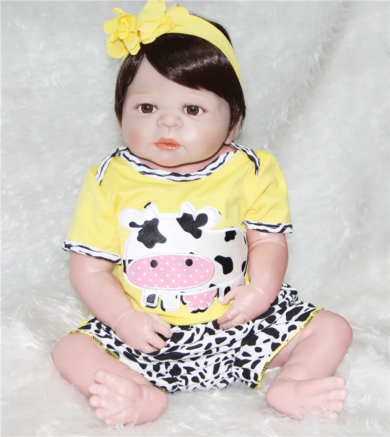 Bebe alive reborn dolls 22" full silicone reborn dolls realistic newborn baby girl with pacifier bottle children gift dolls
Bebe alive reborn dolls 22" full silicone reborn dolls realistic newborn baby girl with pacifier bottle children gift dolls