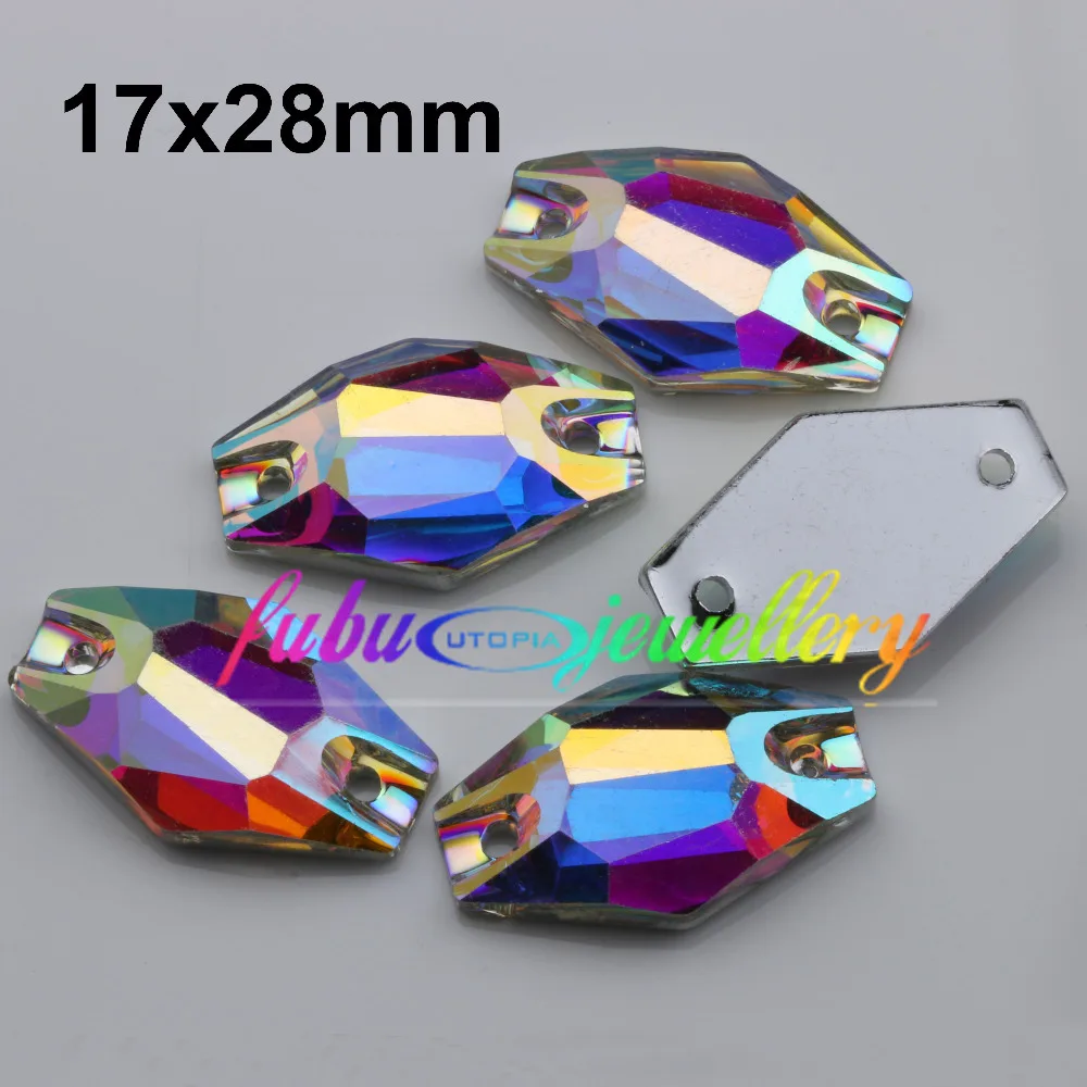 Free Shipping, 50pcs/Lot, 17*28mm Crystal AB / Clear AB Flat Back #3261 Hexagon Sew On Stones
Free Shipping, 50pcs/Lot, 17*28mm Crystal AB / Clear AB Flat Back #3261 Hexagon Sew On Stones