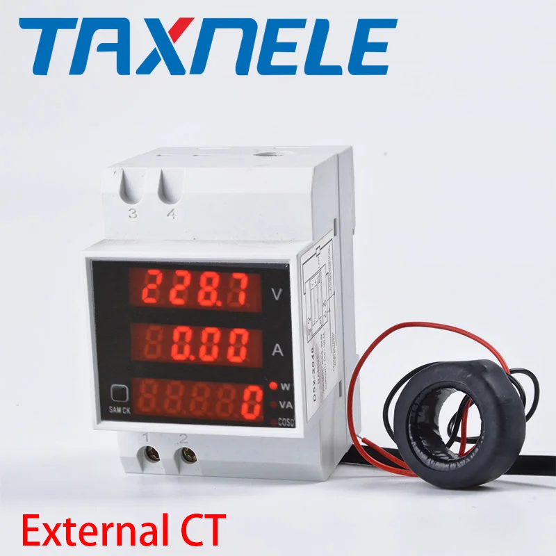 D52-2048 Din rail LED Volt current Meter Active Power Factor Energy Ammeter Voltmeter AC 80-300V 0-100.0A 200a Gauge DIY
D52-2048 Din rail LED Volt current Meter Active Power Factor Energy Ammeter Voltmeter AC 80-300V 0-100.0A 200a Gauge DIY