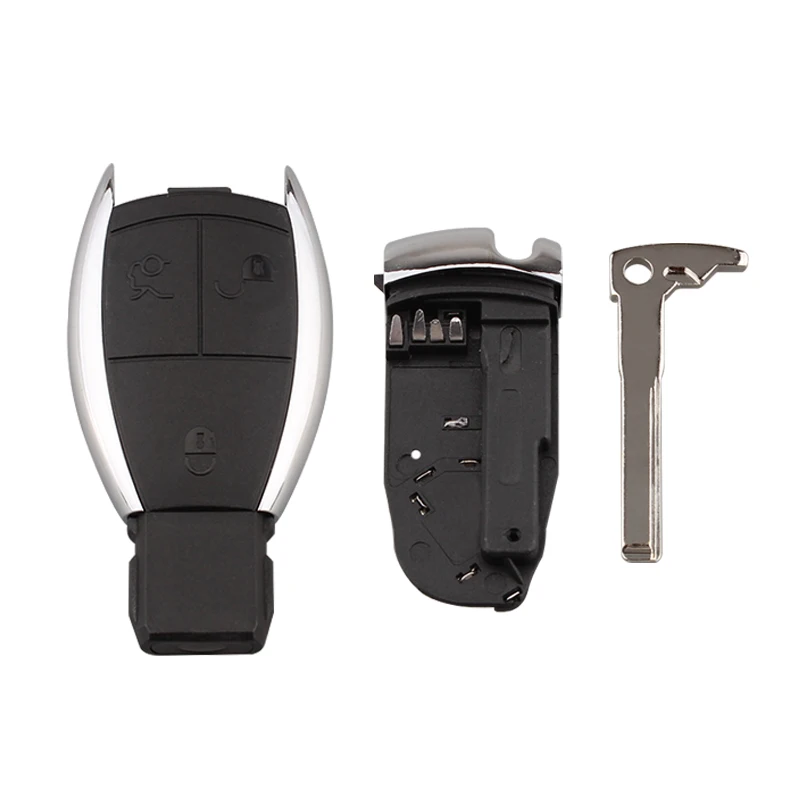 Умный чехол QWMEND для автомобильного ключа с 3 кнопками Mercedes Benz C E S Class SL|smart key case|key