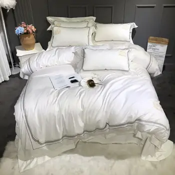 1000TC Egyptian Cotton White Bedding Set Queen King size Bed/Fitted sheet Bed set Duvet Cover juego ropa de cama couvre lit de
1000TC Egyptian Cotton White Bedding Set Queen King size Bed/Fitted sheet Bed set Duvet Cover juego ropa de cama couvre lit de