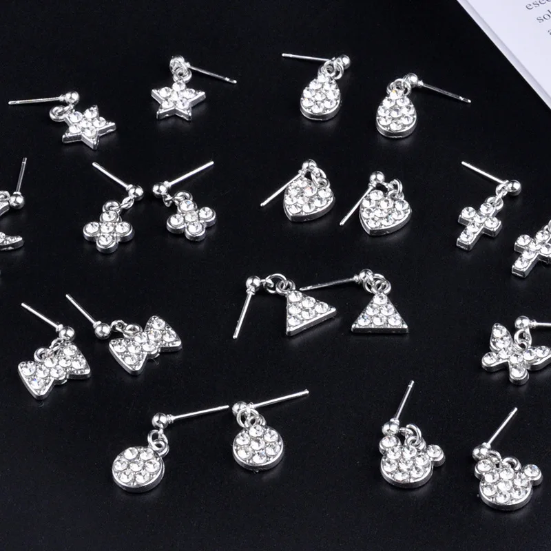 Wholesale Mini Mouse Clear Crystal Earing Tiny Mickey Earrings for Women Girls Cross Strawberry Bow Star Fashion Jewelry Gifts
Wholesale Mini Mouse Clear Crystal Earing Tiny Mickey Earrings for Women Girls Cross Strawberry Bow Star Fashion Jewelry Gifts