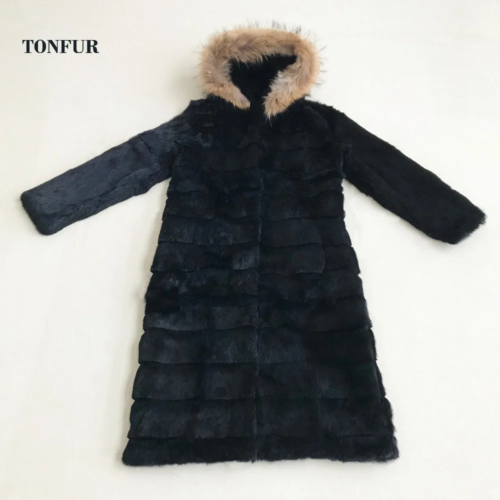 Female Brand Top Real Rabbit Fur Coat with striped cut and Natural Raccoon Fur Collar up Hood Winter Long Plus Size tsr450
Female Brand Top Real Rabbit Fur Coat with striped cut and Natural Raccoon Fur Collar up Hood Winter Long Plus Size tsr450