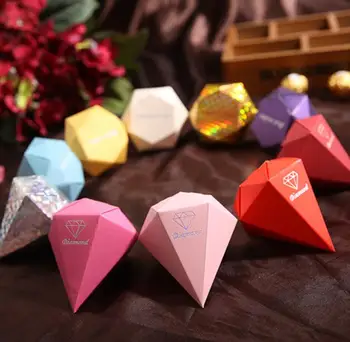 Diamond shape glitter favour boxes wedding party sweet choclete gift candy box anniversary engagement table decorations SN1859
Diamond shape glitter favour boxes wedding party sweet choclete gift candy box anniversary engagement table decorations SN1859