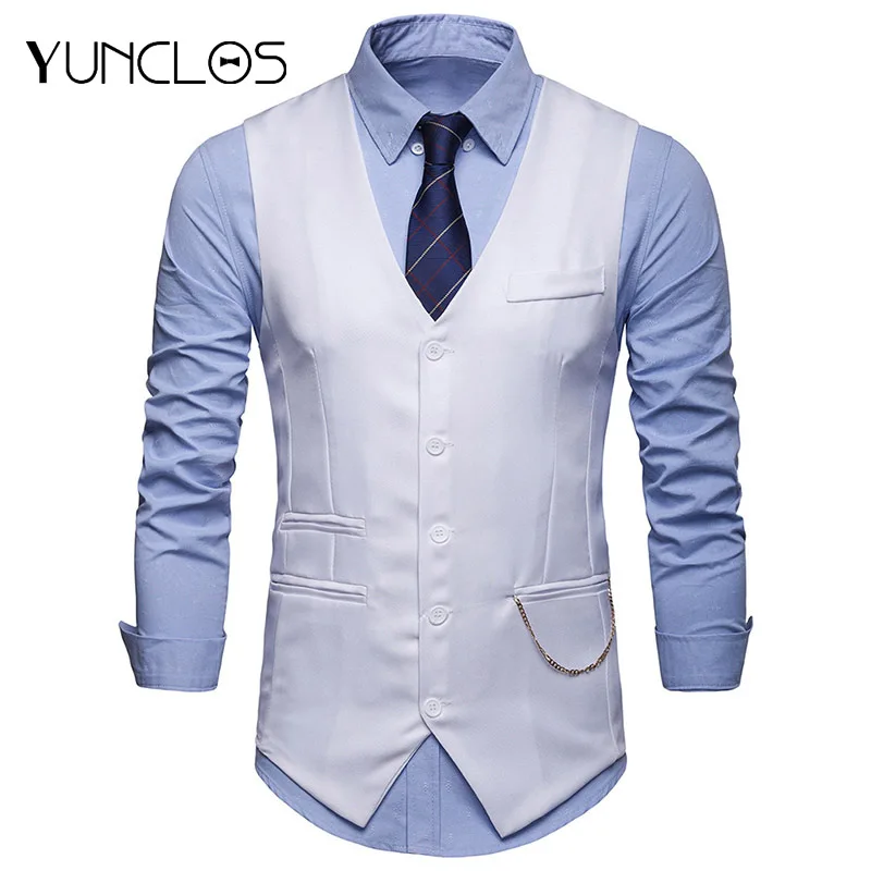 YUNCLOS New Men's Waistcoat Wedding Party Men Suit Vest Waistcoat Formal Casual Single Breast Jacquard Colete Masculino
YUNCLOS New Men's Waistcoat Wedding Party Men Suit Vest Waistcoat Formal Casual Single Breast Jacquard Colete Masculino