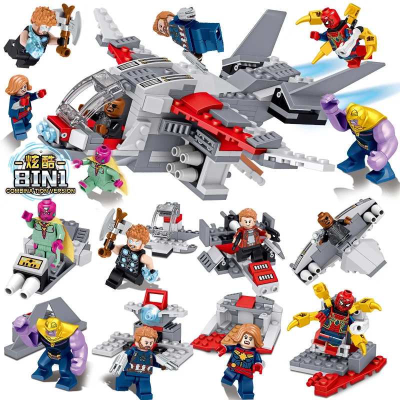 8pc/lot 8in1 Children's building blocks toy Compatible Legoing marvel Superhero Spiderman Thanos figures Bricks birthday gifts
8pc/lot 8in1 Children's building blocks toy Compatible Legoing marvel Superhero Spiderman Thanos figures Bricks birthday gifts