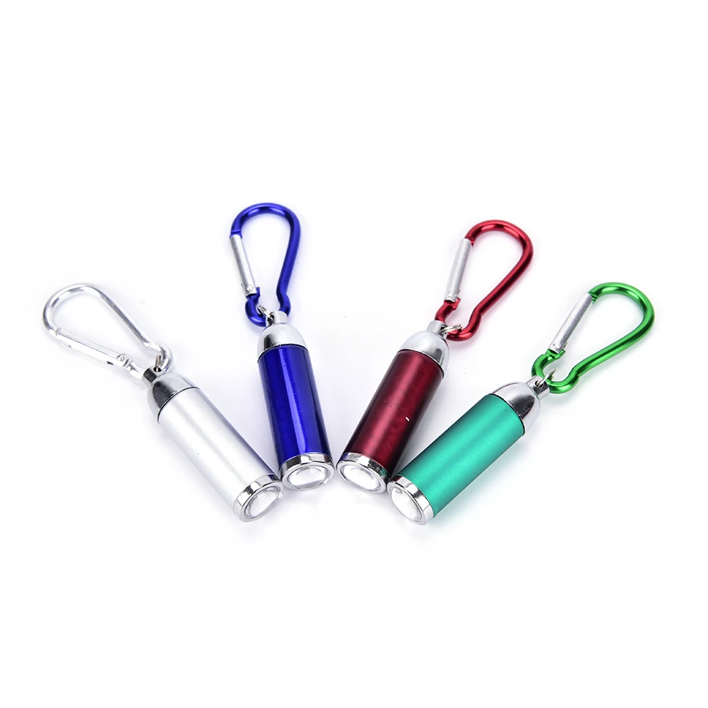 

Portable Aluminium Alloy Mini 5cm LED Ultra Bright Light Flashlight Torch Carabiner Keychain For Camping Hiking Or Emergency Use